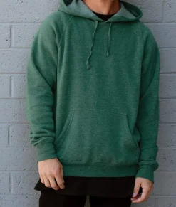 Best Nayked Apparel Men'S Ridiculously Soft Midweight Raglan Hooded Sweatshirt