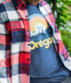 Discount Nayked Apparel Men'S Ridiculously Soft Midweight Graphic Tee | Oregon