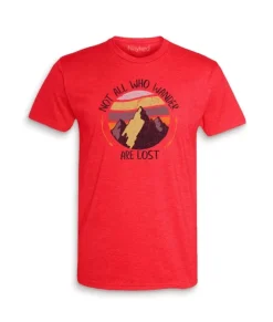 Discount Nayked Apparel Men'S Ridiculously Soft Midweight Graphic Tee | Not All Who Wander Are Lost