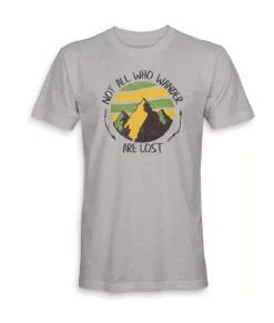 Discount Nayked Apparel Men'S Ridiculously Soft Midweight Graphic Tee | Not All Who Wander Are Lost
