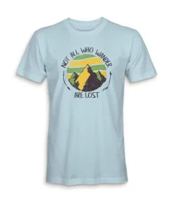Discount Nayked Apparel Men'S Ridiculously Soft Midweight Graphic Tee | Not All Who Wander Are Lost