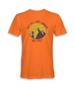 Discount Nayked Apparel Men'S Ridiculously Soft Midweight Graphic Tee | Not All Who Wander Are Lost