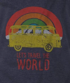 Discount Nayked Apparel Men'S Ridiculously Soft Midweight Graphic Tee | Let'S Travel The World