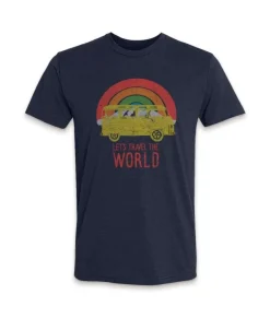 Discount Nayked Apparel Men'S Ridiculously Soft Midweight Graphic Tee | Let'S Travel The World