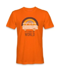 Discount Nayked Apparel Men'S Ridiculously Soft Midweight Graphic Tee | Let'S Travel The World