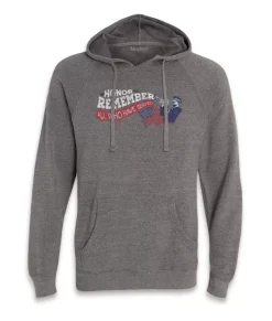 Discount Nayked Apparel Men'S Ridiculously Soft Midweight Raglan Hooded Graphic Sweatshirt | Honor And Remember