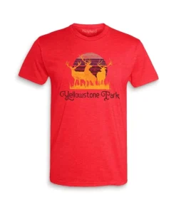 Online Nayked Apparel Men'S Ridiculously Soft Midweight Graphic Tee | Yellowstone Park