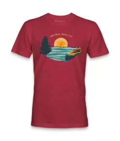 Online Nayked Apparel Men'S Ridiculously Soft Midweight Graphic Tee | Lake More Worry Less