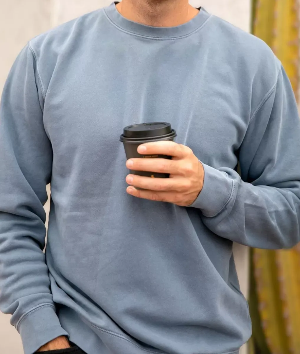 Fashion Nayked Apparel Men'S Ridiculously Soft Pigment-Dyed Sweatshirt