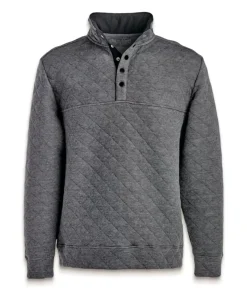 Fashion Nayked Apparel Men'S Ridiculously Soft Quilted Snap Pullover