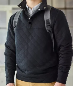 Sale Nayked Apparel Men'S Ridiculously Soft Quilted Snap Pullover