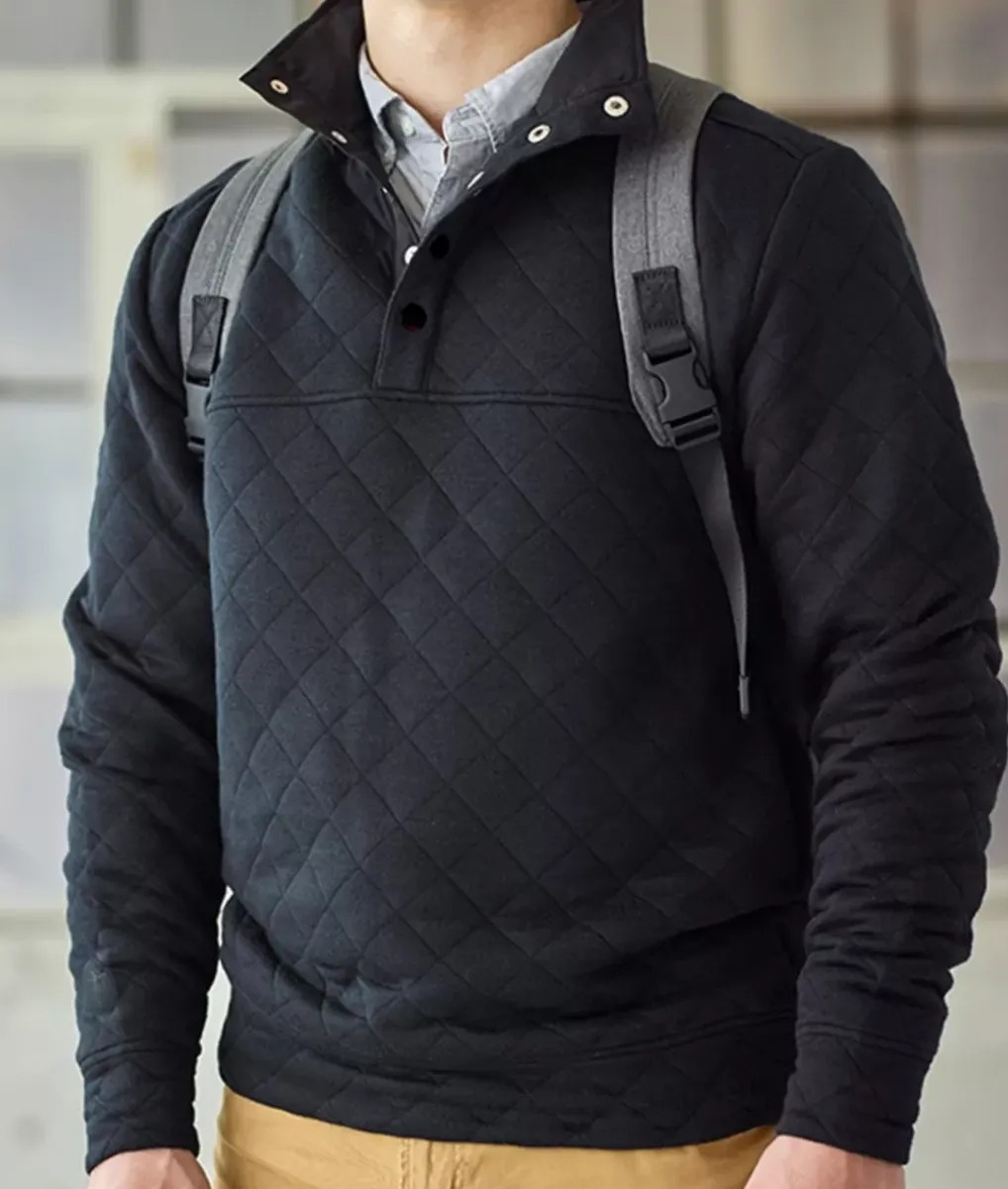 Sale Nayked Apparel Men'S Ridiculously Soft Quilted Snap Pullover