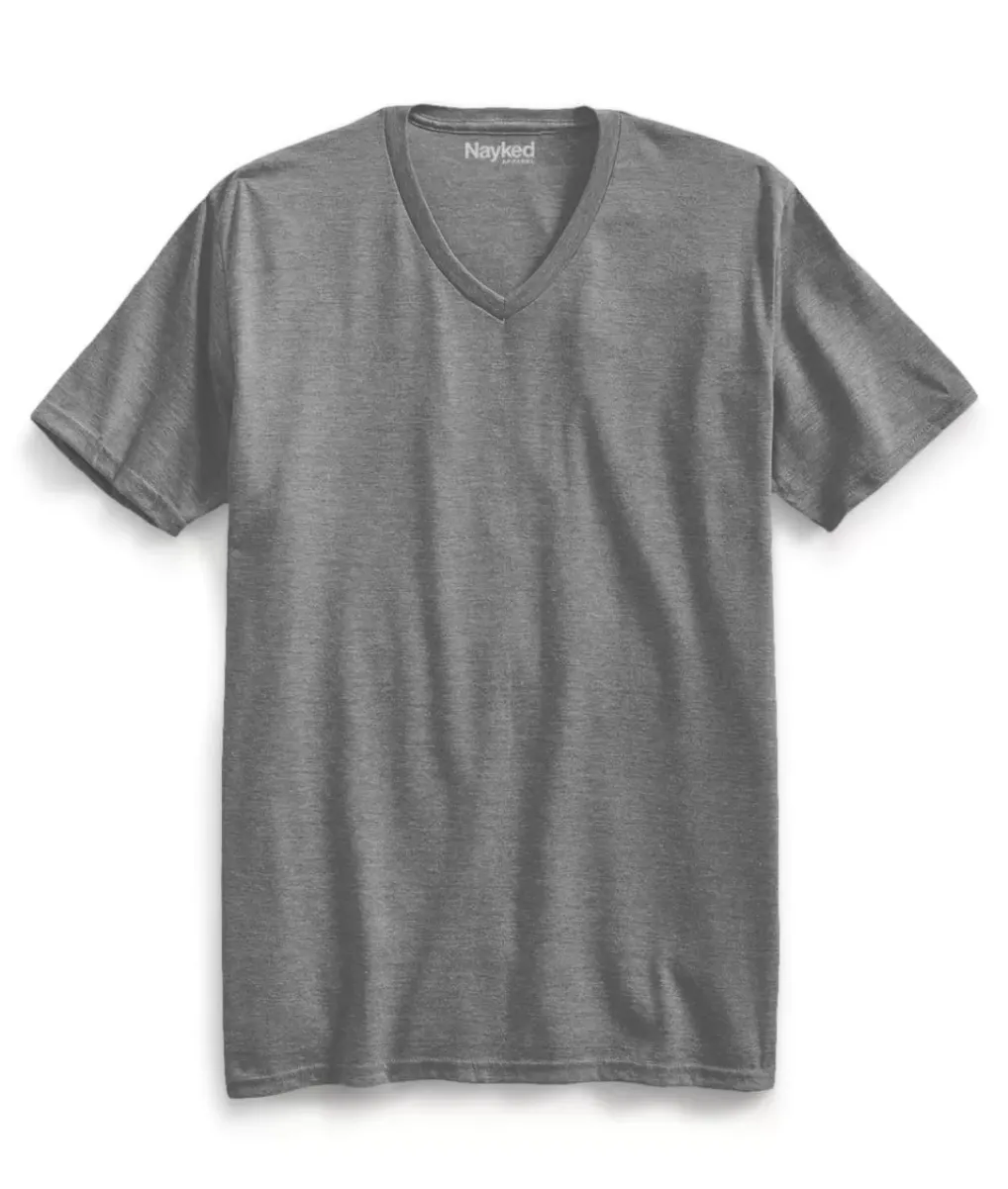Sale Nayked Apparel Men'S Ridiculously Soft Recycled Lightweight V-Neck T-Shirt