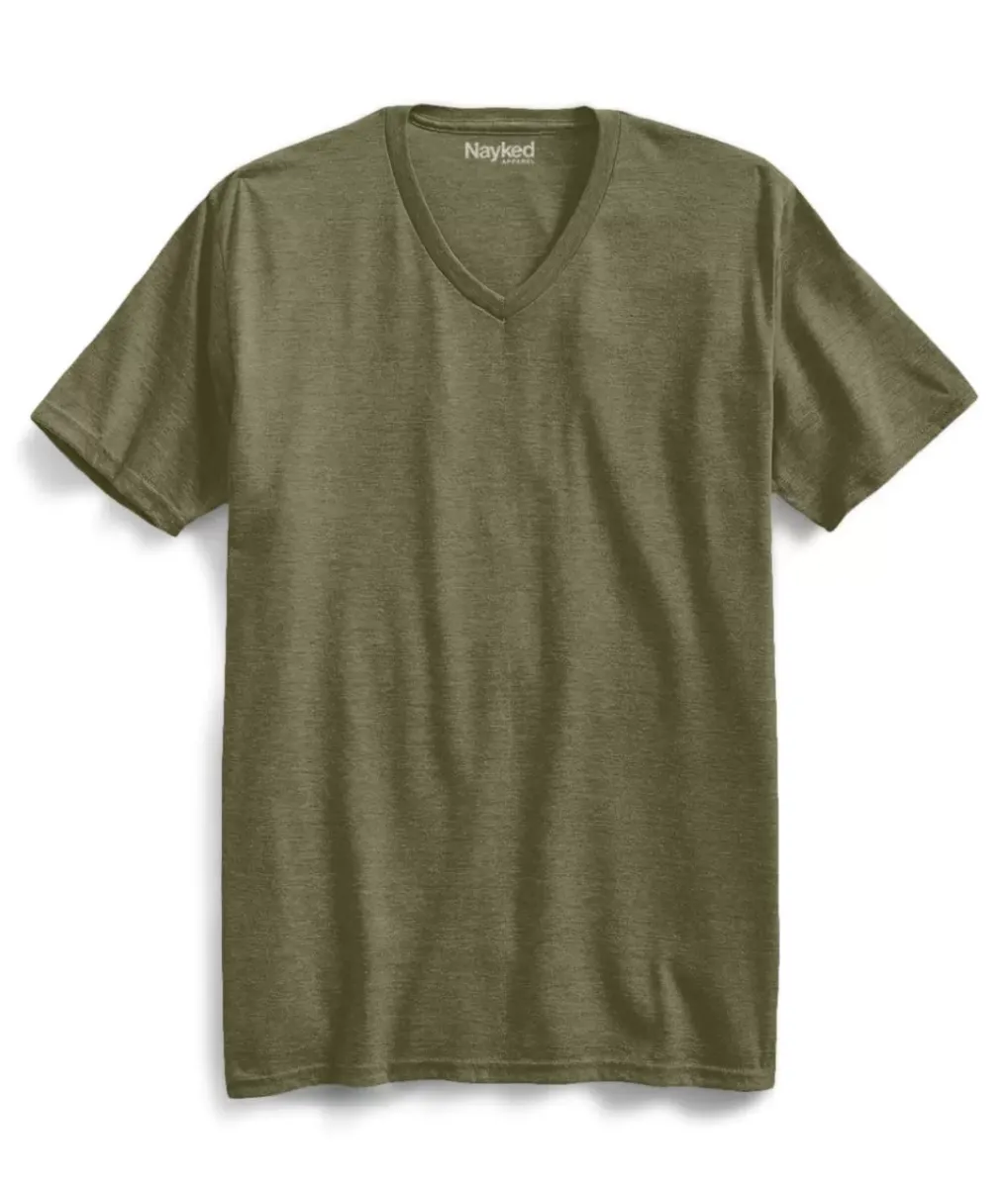 Sale Nayked Apparel Men'S Ridiculously Soft Recycled Lightweight V-Neck T-Shirt