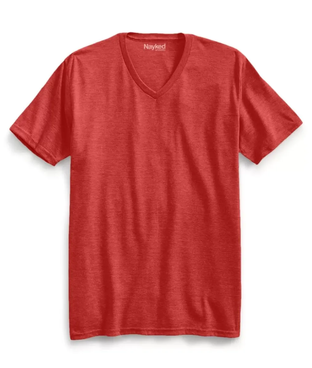 Sale Nayked Apparel Men'S Ridiculously Soft Recycled Lightweight V-Neck T-Shirt
