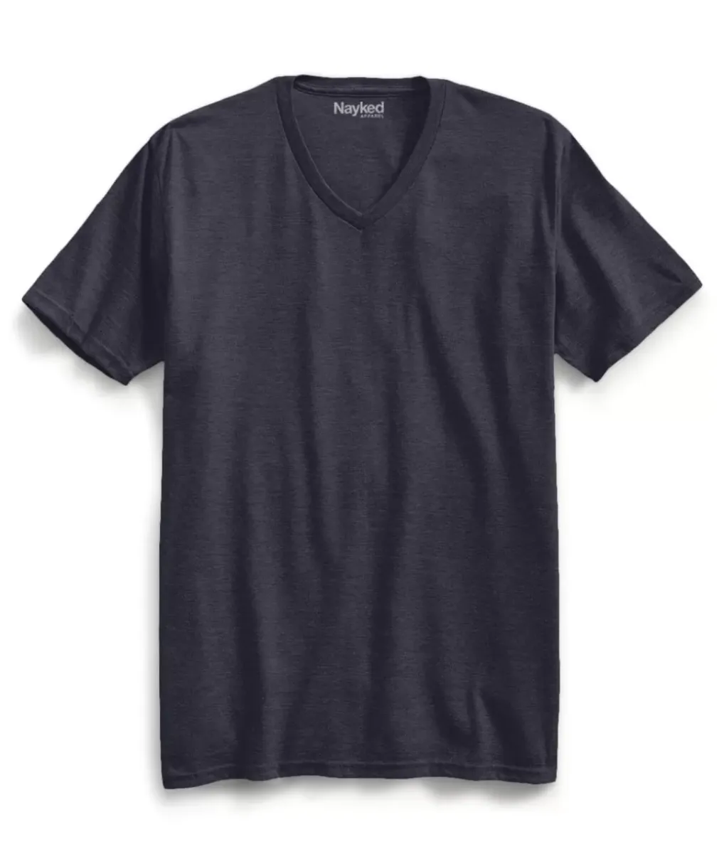 Online Nayked Apparel Men'S Ridiculously Soft Recycled Lightweight V-Neck T-Shirt