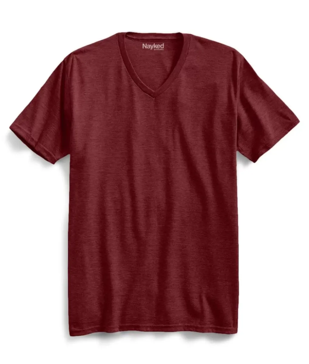 Online Nayked Apparel Men'S Ridiculously Soft Recycled Lightweight V-Neck T-Shirt