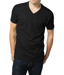 Best Nayked Apparel Men'S Ridiculously Soft Short Sleeve V-Neck 100% Cotton Shirt