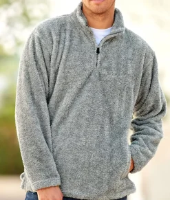Online Nayked Apparel Men'S Ridiculously Soft Shag Sherpa Quarter-Zip Pullover