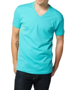 Online Nayked Apparel Men'S Ridiculously Soft Short Sleeve V-Neck 100% Cotton Shirt | Discontinued Colors