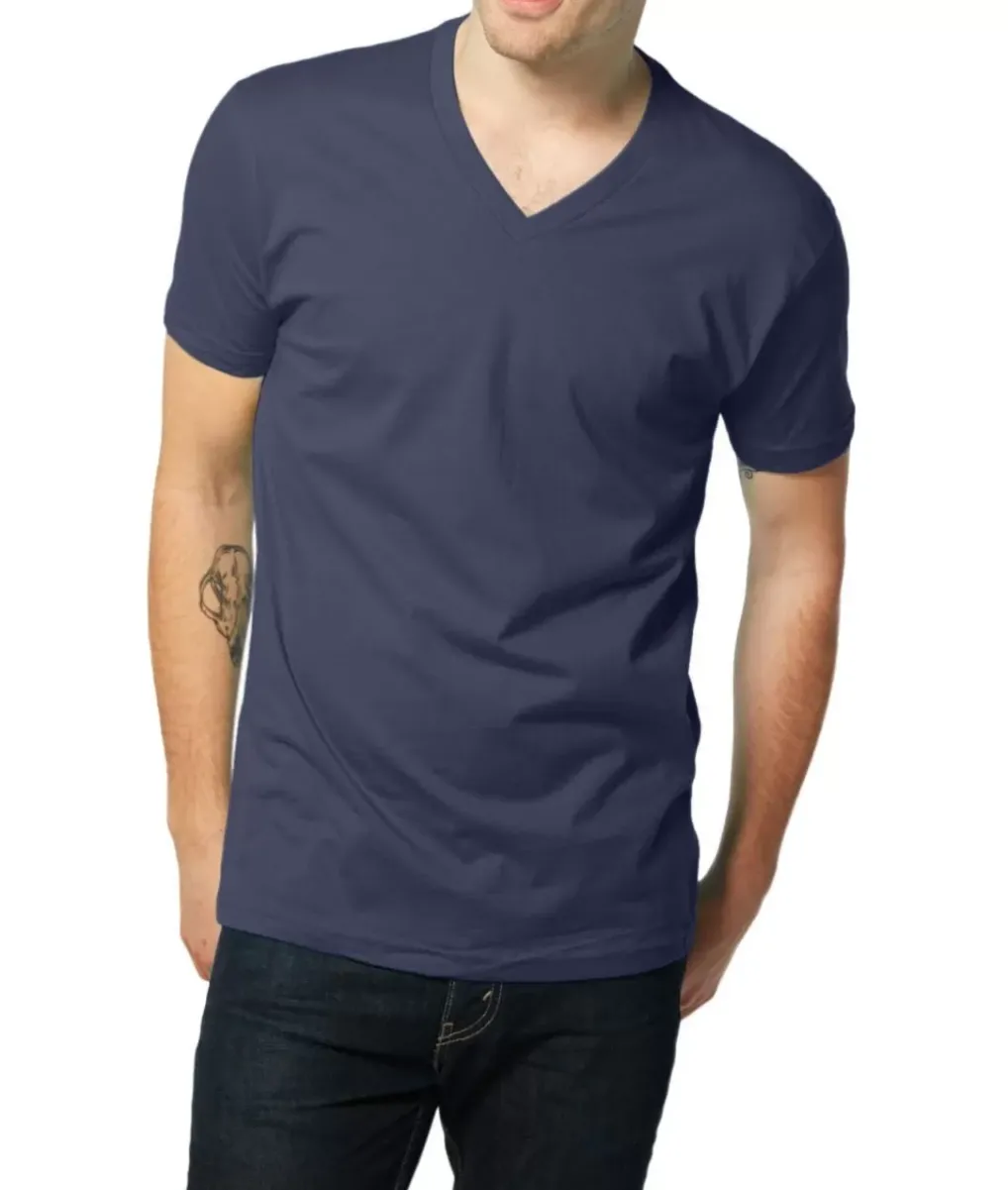 Online Nayked Apparel Men'S Ridiculously Soft Short Sleeve V-Neck 100% Cotton Shirt | Discontinued Colors