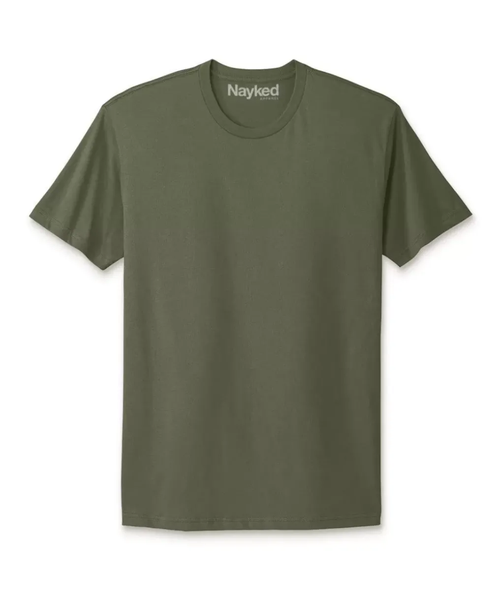 Best Nayked Apparel Men'S Ridiculously Soft Short Sleeve Crew Neck 100% Cotton T-Shirt | New Arrival Colors
