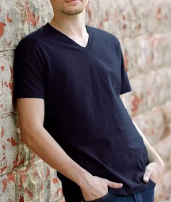 Sale Nayked Apparel Men'S Ridiculously Soft Short Sleeve V-Neck 100% Cotton Shirt