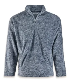 Fashion Nayked Apparel Men'S Ridiculously Soft Shag Sherpa Quarter-Zip Pullover