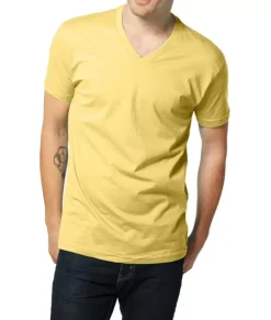 Discount Nayked Apparel Men'S Ridiculously Soft Short Sleeve V-Neck 100% Cotton Shirt | Discontinued Colors