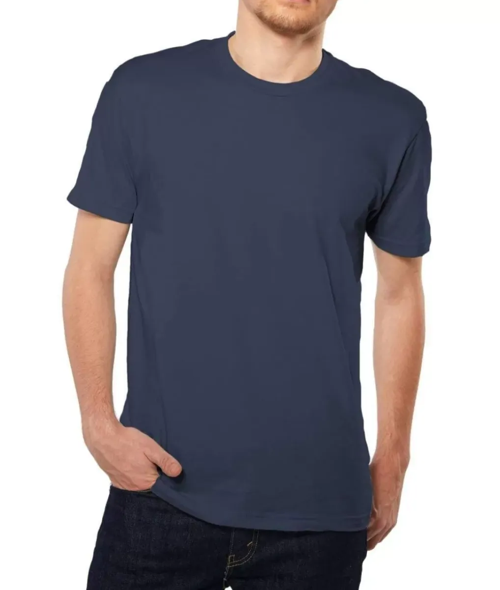 New Nayked Apparel Men'S Ridiculously Soft Short Sleeve Crew Neck 100% Cotton T-Shirt | Classic