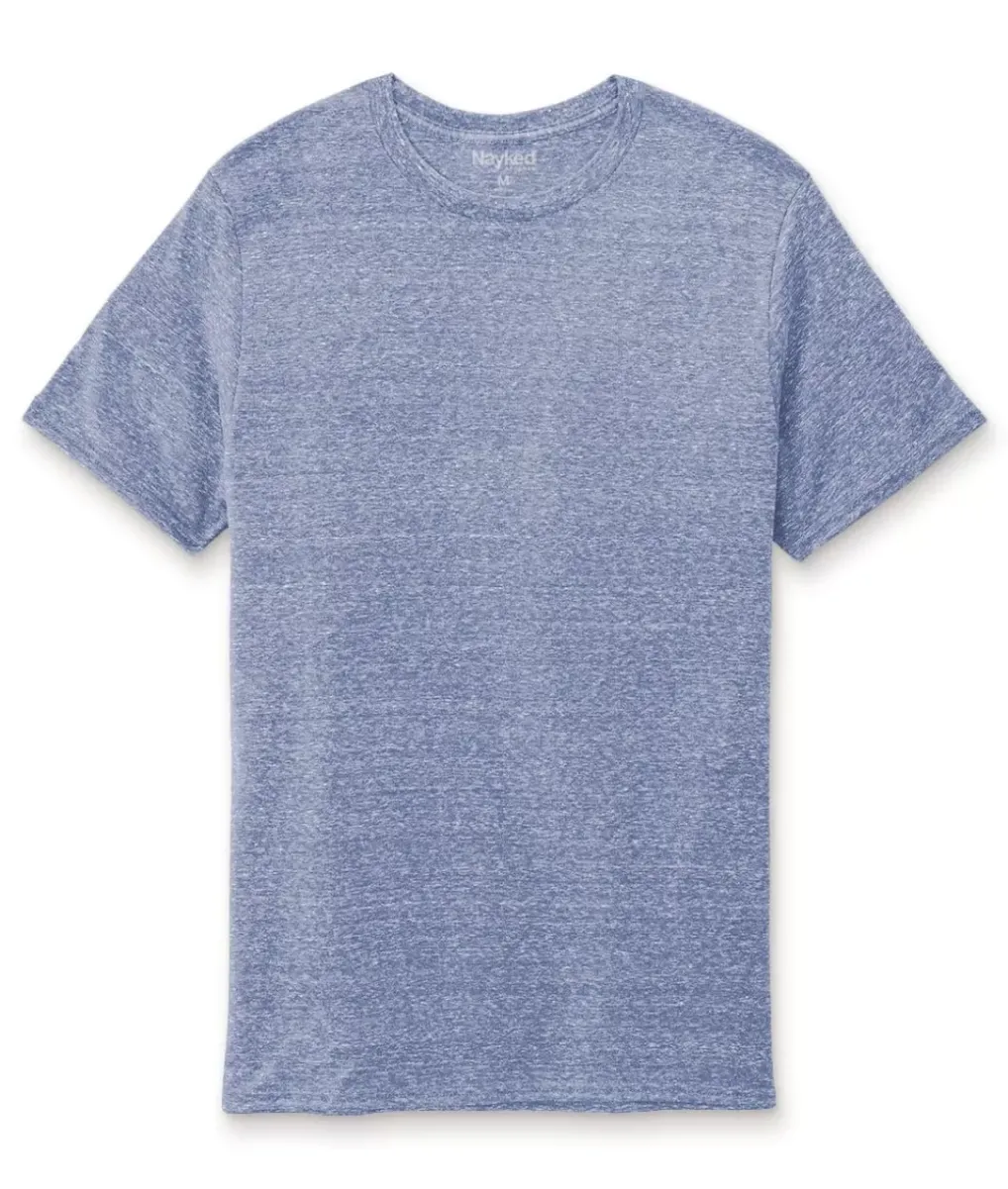 Fashion Nayked Apparel Men'S Ridiculously Soft Snow Heather Crew Neck T-Shirt