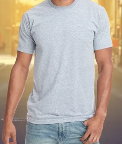 Fashion Nayked Apparel Men'S Ridiculously Soft Sueded Snow Heathered T-Shirt