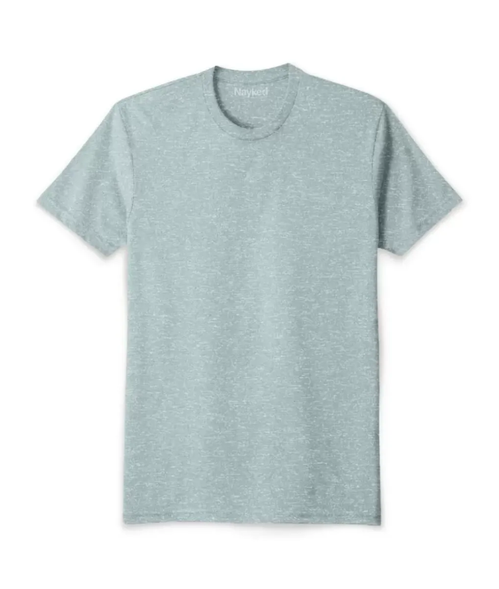 Fashion Nayked Apparel Men'S Ridiculously Soft Sueded Snow Heathered T-Shirt