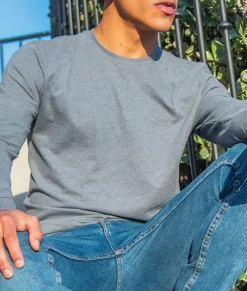 Discount Nayked Apparel Men'S Ridiculously Soft Sueded Long Sleeve T-Shirt