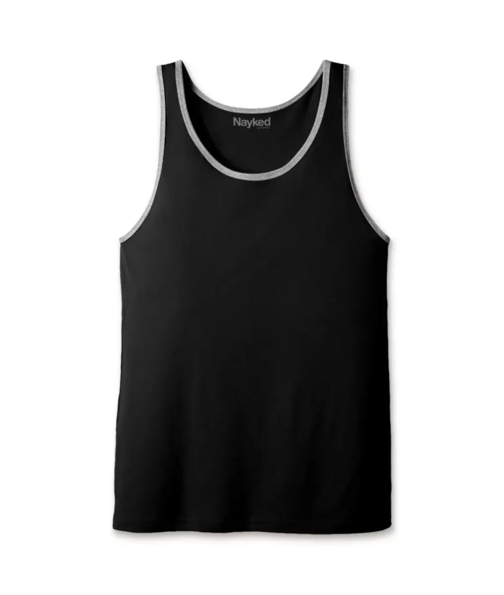 Online Nayked Apparel Men'S Ridiculously Soft Two-Tone Lightweight Tank Top