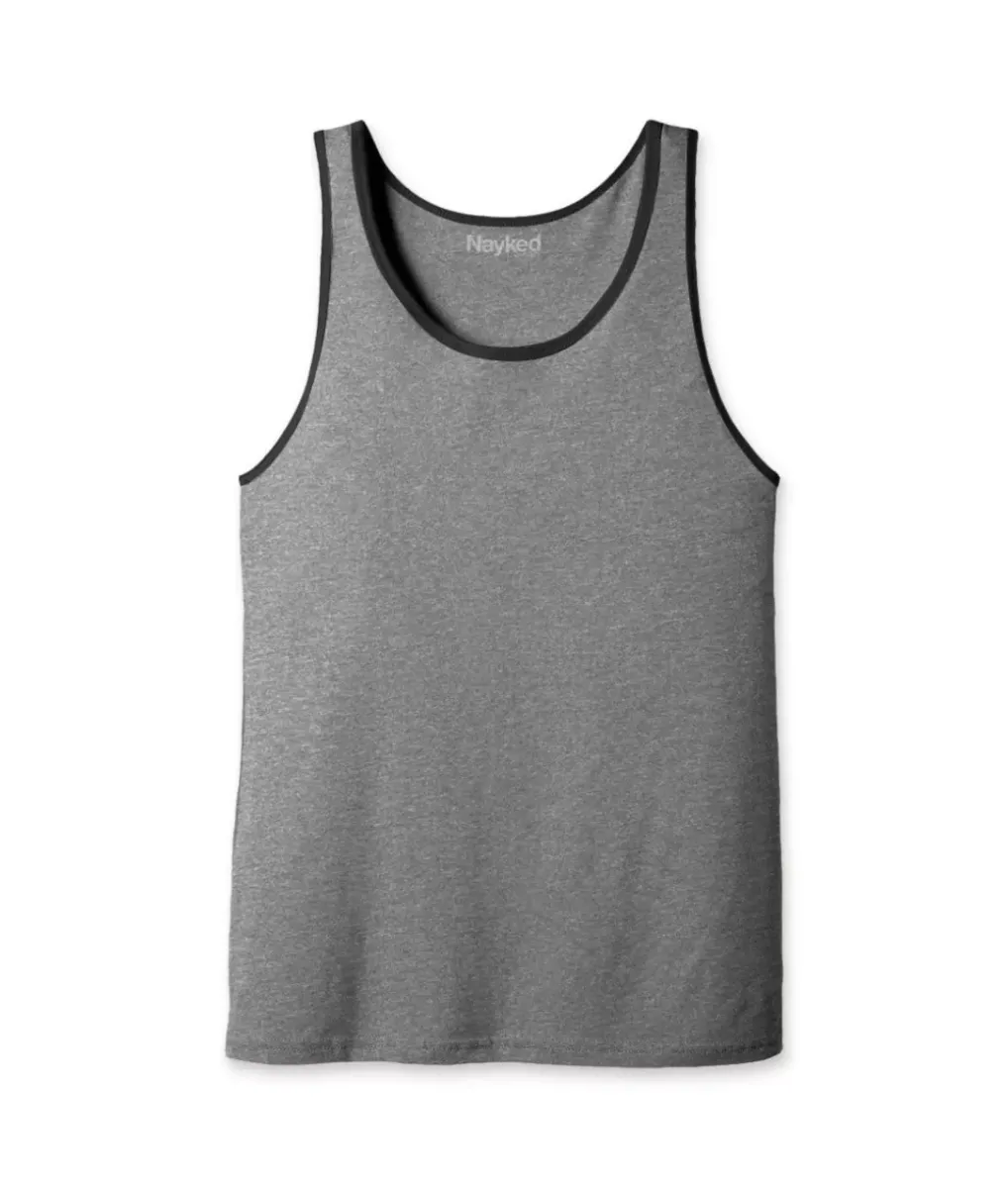 Online Nayked Apparel Men'S Ridiculously Soft Two-Tone Lightweight Tank Top