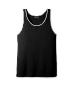 Fashion Nayked Apparel Men'S Ridiculously Soft Two-Tone Lightweight Tank Top