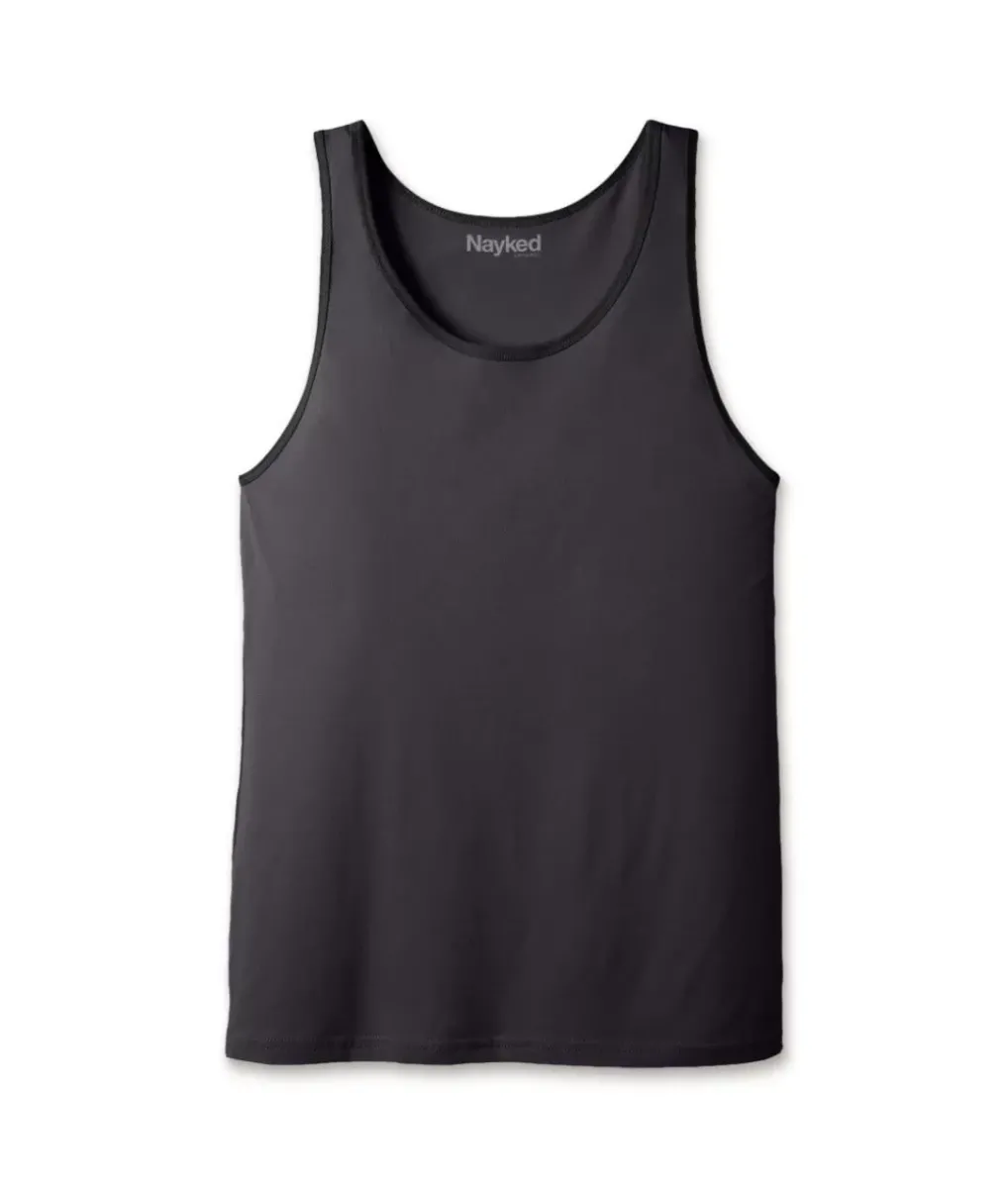Fashion Nayked Apparel Men'S Ridiculously Soft Two-Tone Lightweight Tank Top