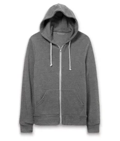 New Nayked Apparel Men'S Ridiculously Soft Vintage Recycled Fleece Full-Zip Hoodie