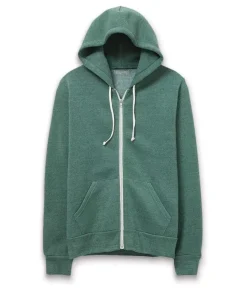 Hot Nayked Apparel Men'S Ridiculously Soft Vintage Recycled Fleece Full-Zip Hoodie