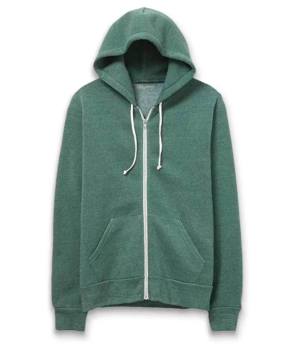 Hot Nayked Apparel Men'S Ridiculously Soft Vintage Recycled Fleece Full-Zip Hoodie