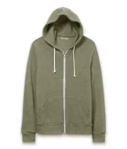 Hot Nayked Apparel Men'S Ridiculously Soft Vintage Recycled Fleece Full-Zip Hoodie
