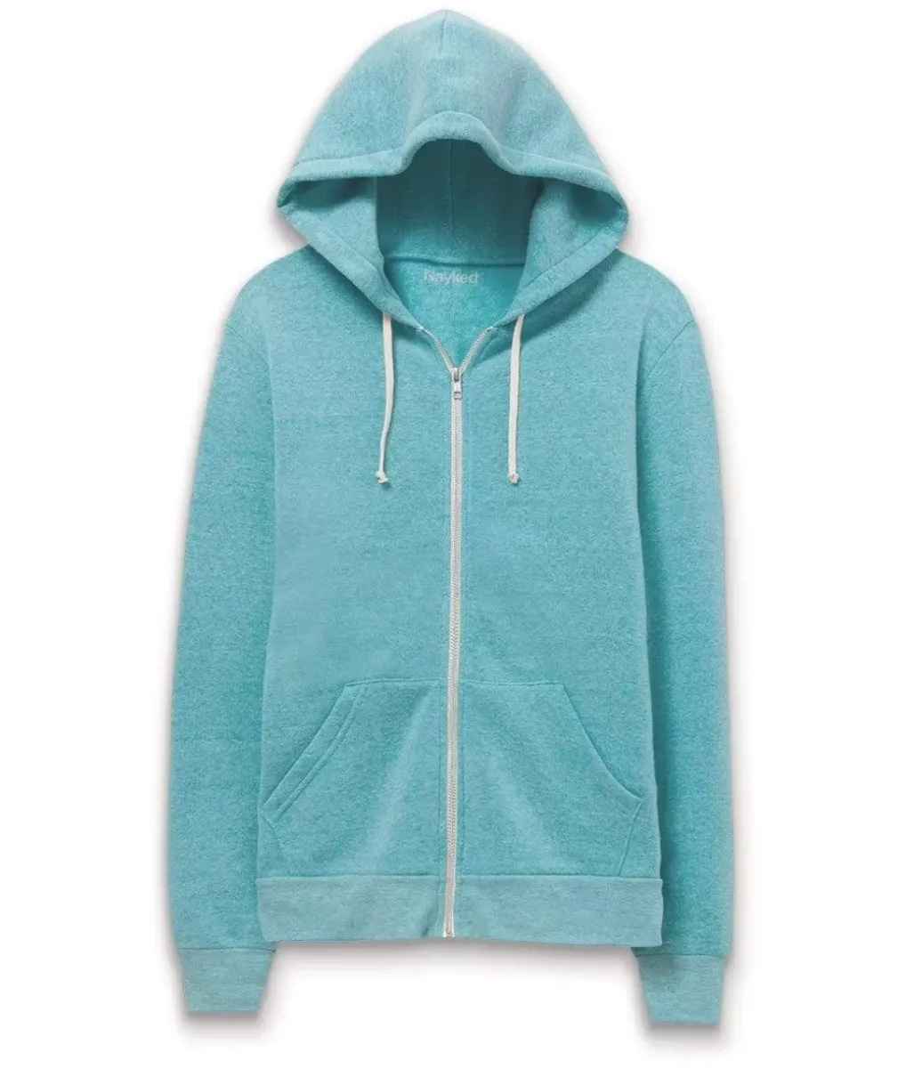 Hot Nayked Apparel Men'S Ridiculously Soft Vintage Recycled Fleece Full-Zip Hoodie