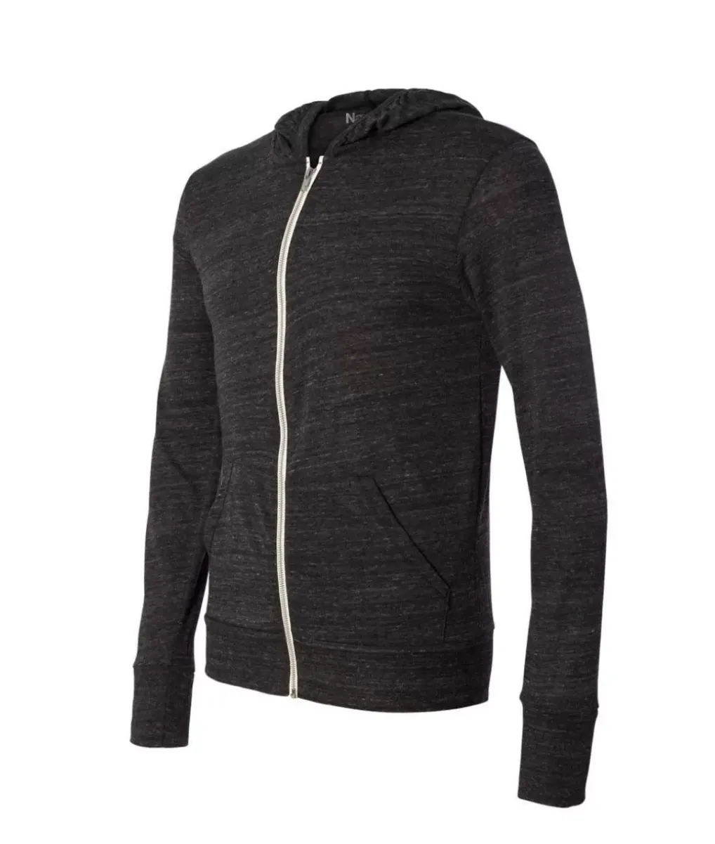 Sale Nayked Apparel Men'S Ridiculously Soft Vintage Recycled Full-Zip Hooded T-Shirt