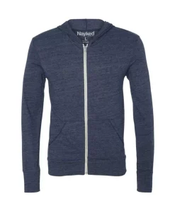 Online Nayked Apparel Men'S Ridiculously Soft Vintage Recycled Full-Zip Hooded T-Shirt