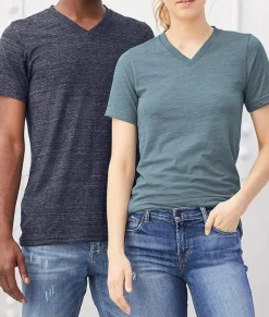 Hot Nayked Apparel Men'S Short Sleeve Slub Jersey V-Neck T-Shirt