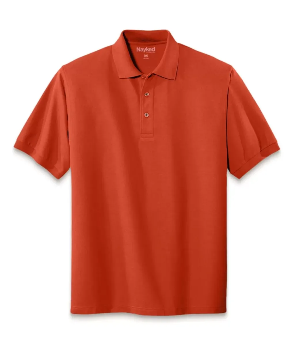 Online Nayked Apparel Men'S Soft Big Pique Polo Shirt