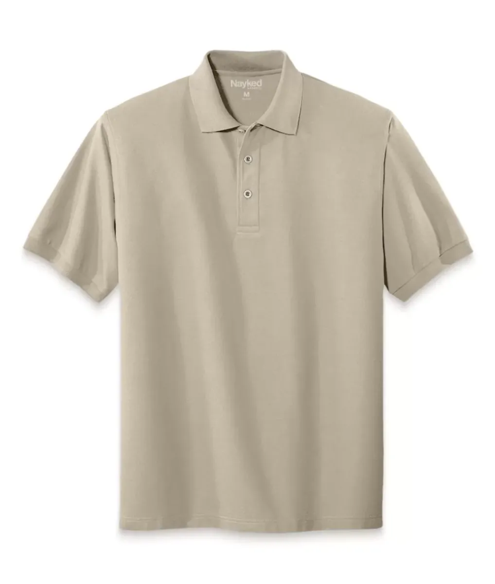Online Nayked Apparel Men'S Soft Big Pique Polo Shirt
