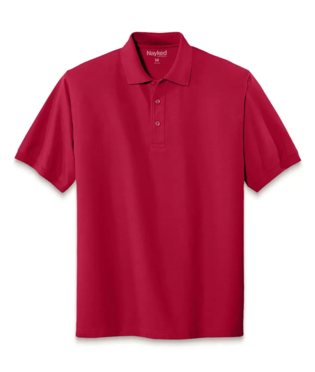 New Nayked Apparel Men'S Soft Pique Polo Shirt