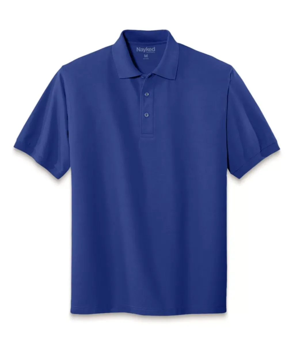 New Nayked Apparel Men'S Soft Pique Polo Shirt
